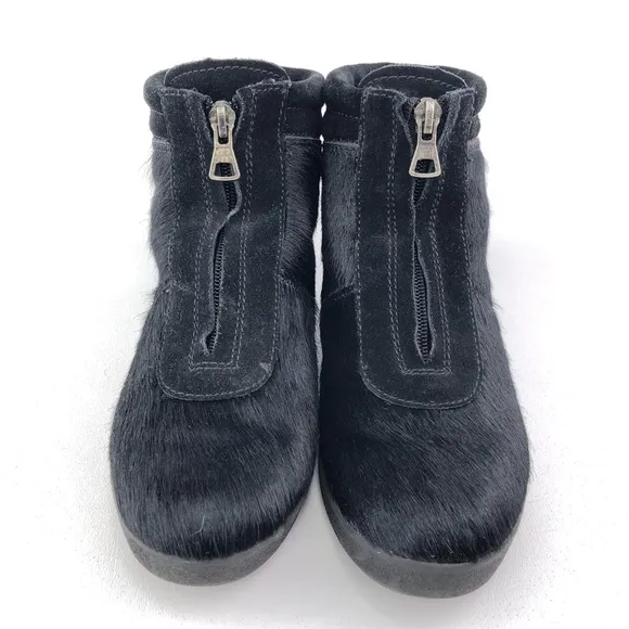 Tecnica Black Cow Hair Apres Ski Winter Ankle Boots EUR 37
