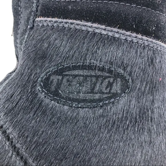 Tecnica Black Cow Hair Apres Ski Winter Ankle Boots EUR 37