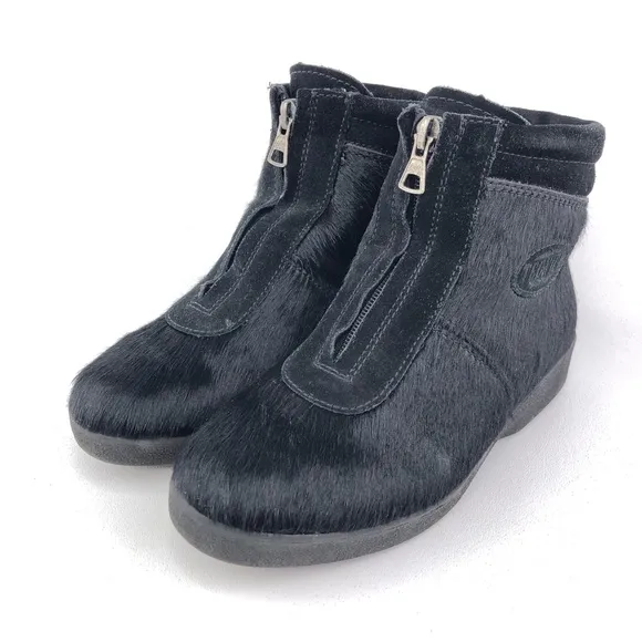 Tecnica Black Cow Hair Apres Ski Winter Ankle Boots EUR 37