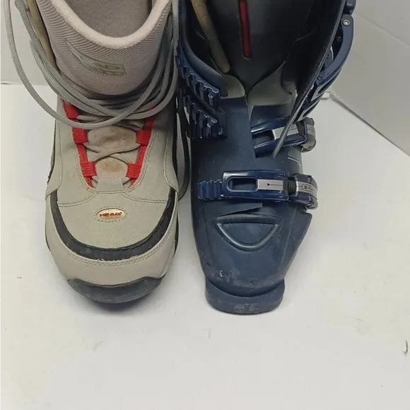 Tecnica Blue Ski Boots and Snowboarding Boots Bundle
