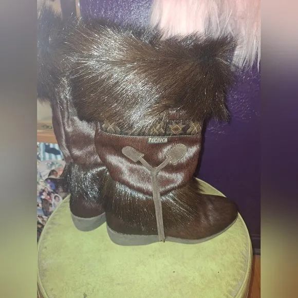 Tecnica Dark Brown Fur Boots