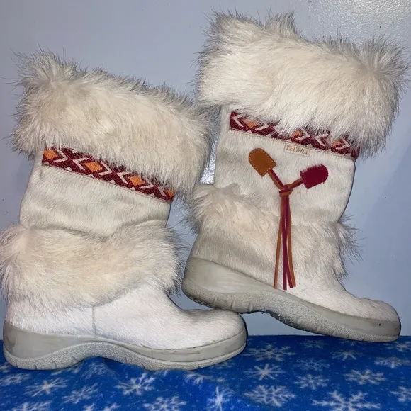 🐐Tecnica Italian Apres Skandia Cowhide Goat Fur Ski Winter Boots