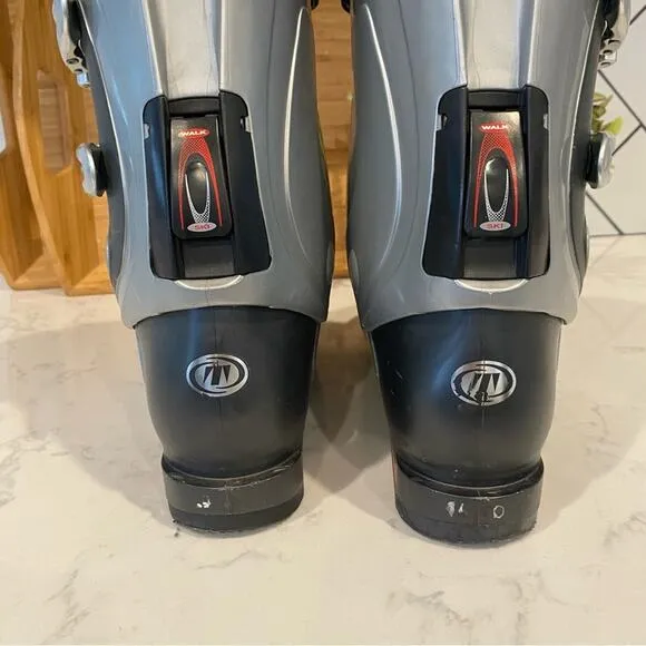 Tecnica Rival X7 Ski Boots Ultra Fit Downhill Touring Alpine silver red sz 10