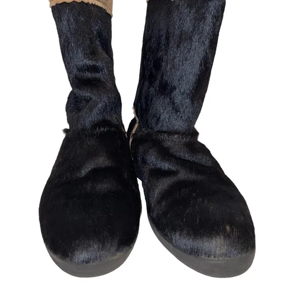 Tecnica Vintage Apres Ski Boots Womens Size 37 Eu (US 6.5) Calf Hair Leather