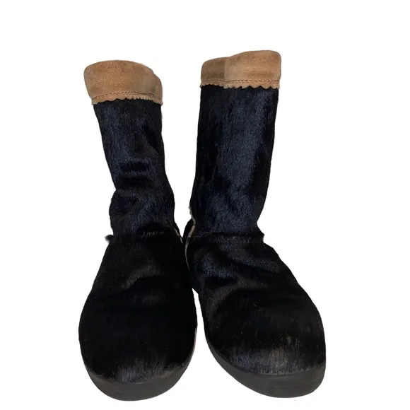 Tecnica Vintage Apres Ski Boots Womens Size 37 Eu (US 6.5) Calf Hair Leather