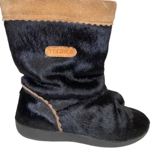 Tecnica Vintage Apres Ski Boots Womens Size 37 Eu (US 6.5) Calf Hair Leather