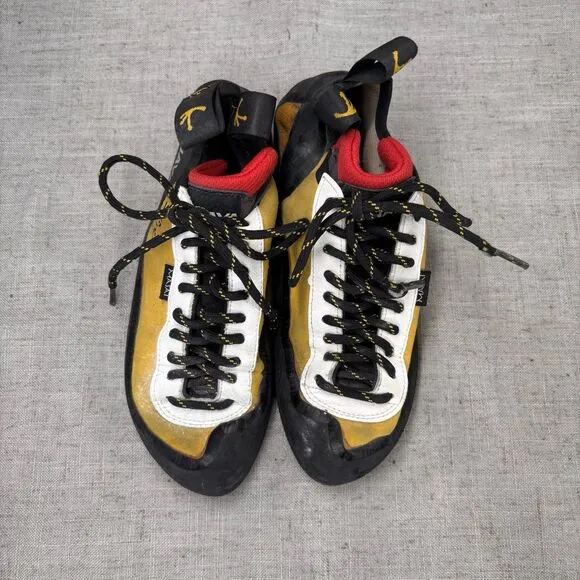 Tenaya Masai Climbing Shoes Yellow Black Synthetic Rubber Bouldering Women's 5.5