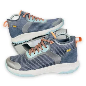 Teva Gateway Mid Hiking Shoes Greyish Blue / Orange 1127812 Women's 6