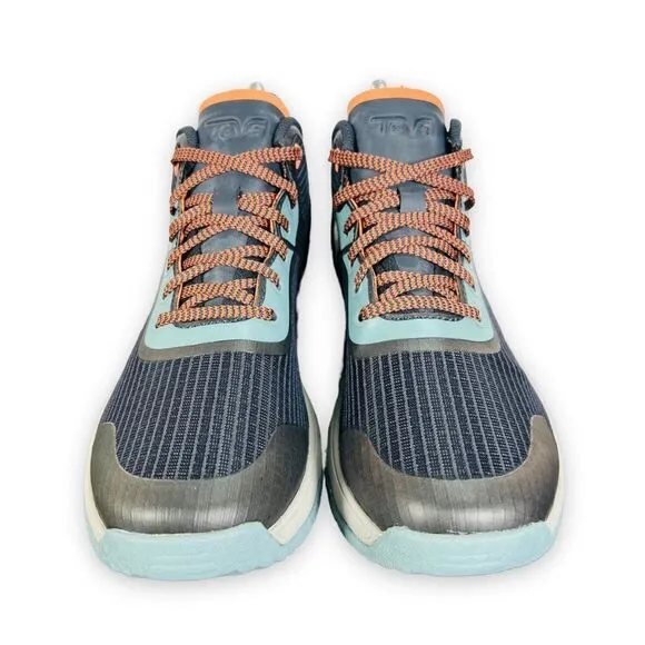 Teva Gateway Mid Hiking Shoes Greyish Blue / Orange 1127812 Women's 6