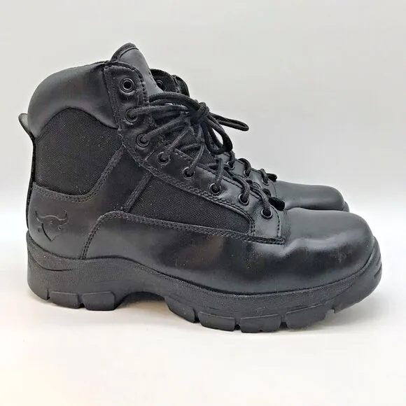 Texas Steer Kadmo Safety Toe Work Boots Men's 9.5W Black Slip &amp; Oil Resistant