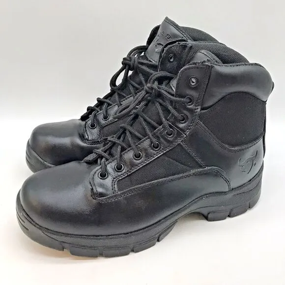 Texas Steer Kadmo Safety Toe Work Boots Men's 9.5W Black Slip &amp; Oil Resistant