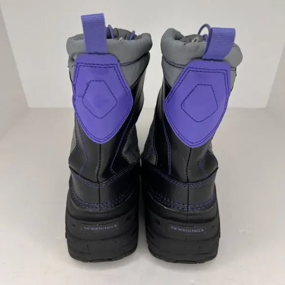 The North Face Girls Alpenglow IV Purple Gray Ski Waterproof Size 7 Snow Boots