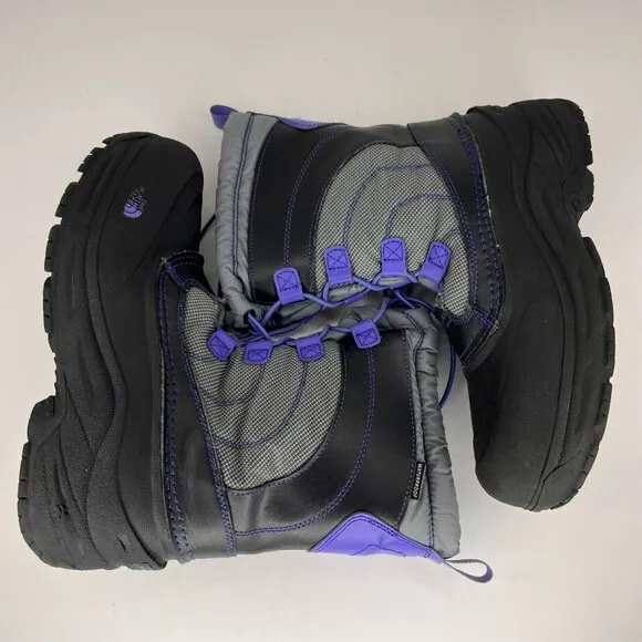 The North Face Girls Alpenglow IV Purple Gray Ski Waterproof Size 7 Snow Boots