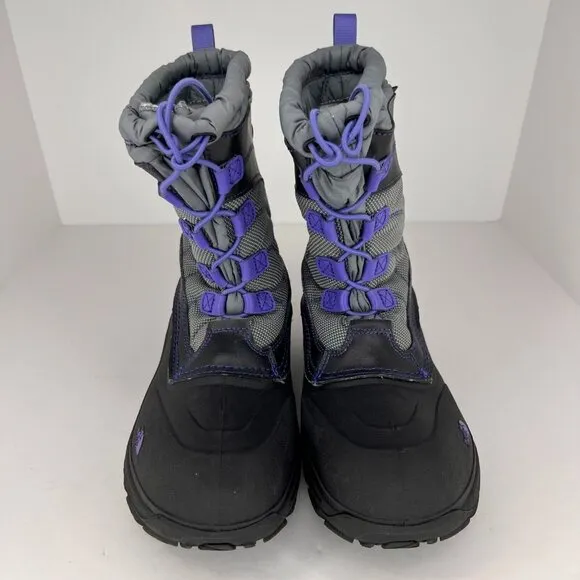 The North Face Girls Alpenglow IV Purple Gray Ski Waterproof Size 7 Snow Boots