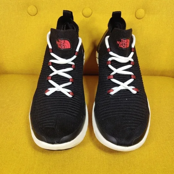 The North Face Oscillate Trail Black Red Running Sneakers Women's Shoes Size 9