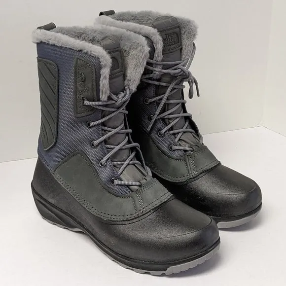 The North Face Shellista IV Mid Waterproof Snow Boots, Zinc Grey, Women's 10