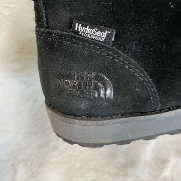 The North Face black Hydro-seal waterproof leather boots hiking climbing 3