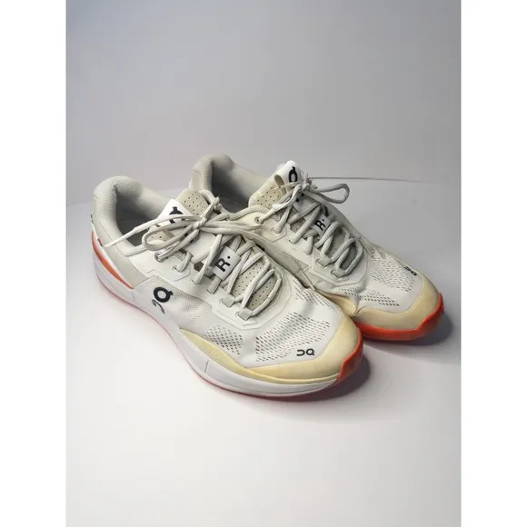 The Roger Pro Clay On Cloud Shoes Mens US 11 White/Orange Tennis Shoe