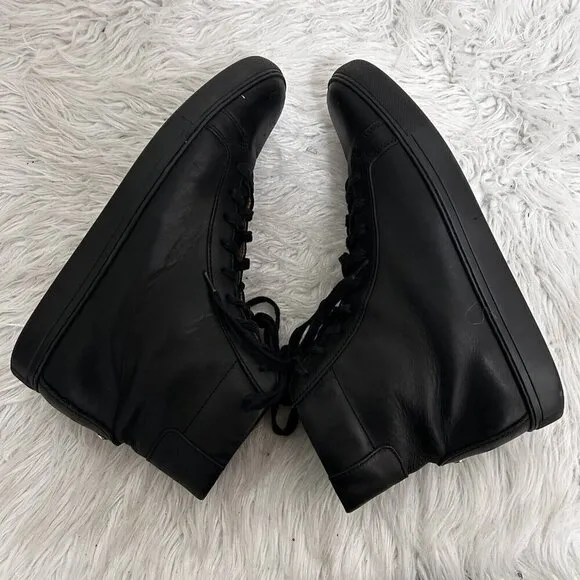 Thoroughly Crafted Goods Men’s High-top Sneaker Shoes Black Lace Up Size 11 / 44