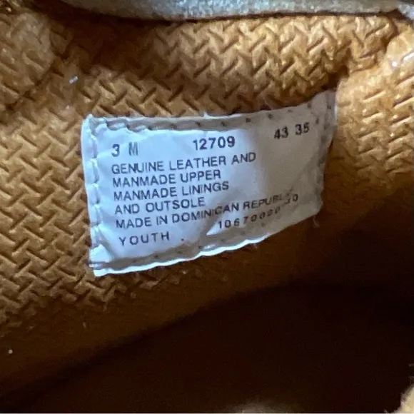 Timberland 6 Inch Waterproof Boots # 12709Youth Boy’s Size 3 M Wheat Buc
