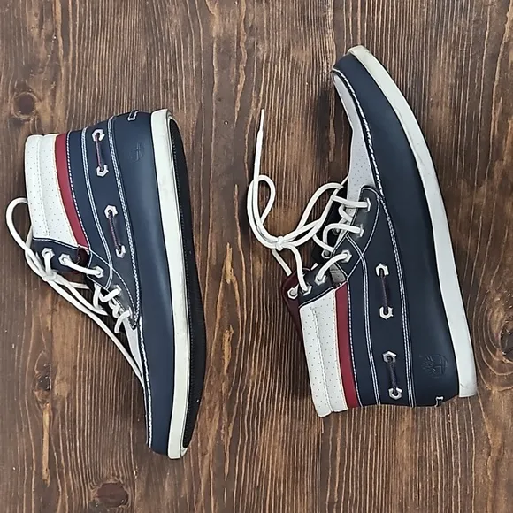 Timberland Leather Americana Deck High Top Sneakers - Size 11