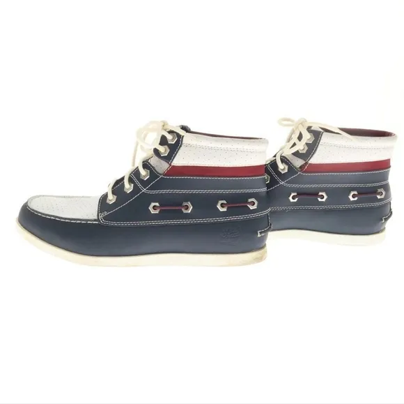 Timberland Leather Americana Deck High Top Sneakers - Size 11