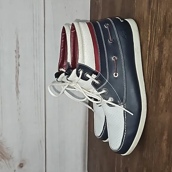 Timberland Leather Americana Deck High Top Sneakers - Size 11