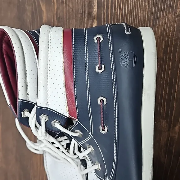 Timberland Leather Americana Deck High Top Sneakers - Size 11
