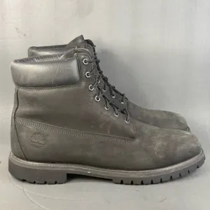 Timberland Men's 6 Inch Premium Waterproof Boots Black Nubuck Size 13