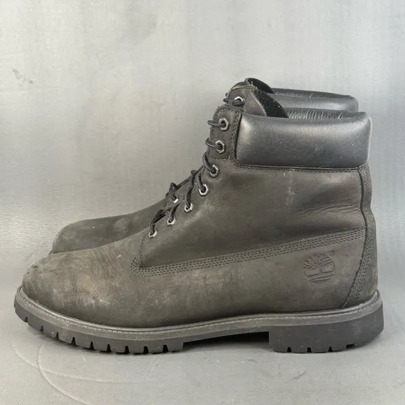 Timberland Men's 6 Inch Premium Waterproof Boots Black Nubuck Size 13