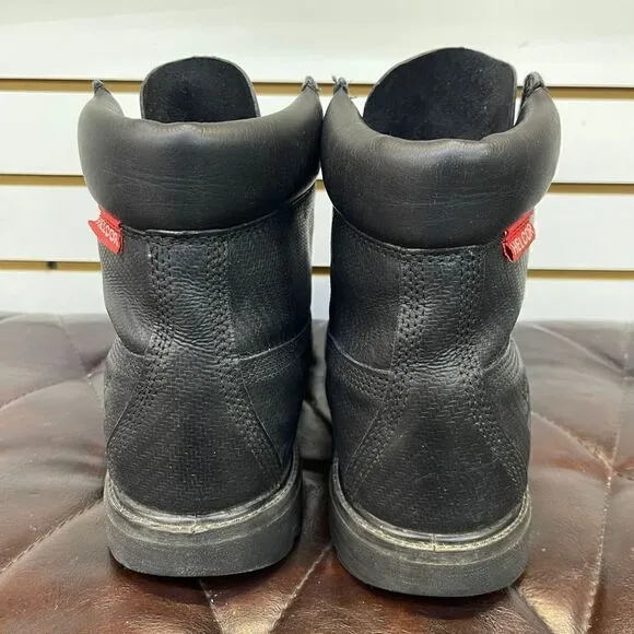 Timberland Men's Helcor 6 Inch Scratch Resistant Black Leather Boots Style Size