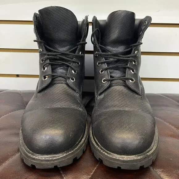 Timberland Men's Helcor 6 Inch Scratch Resistant Black Leather Boots Style Size