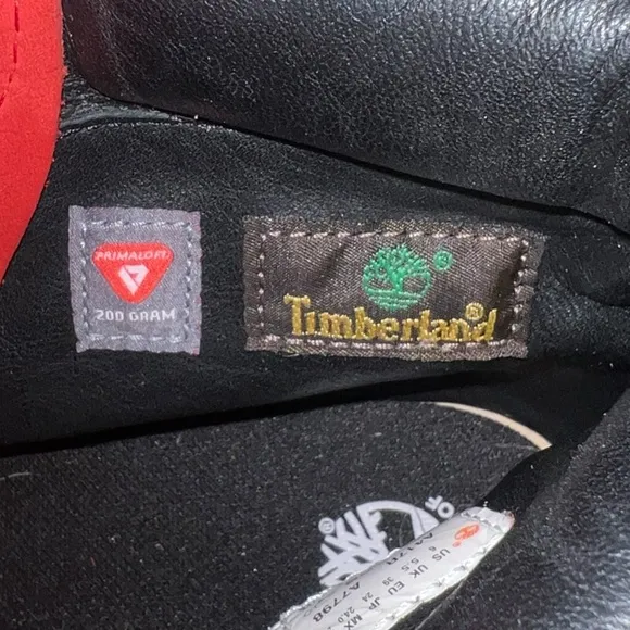 Timberland Premium Boot Primaloft 200g Leather Slip Resistant Red Us Size 6