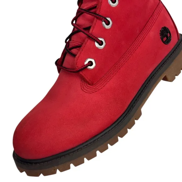 Timberland Premium Boot Primaloft 200g Leather Slip Resistant Red Us Size 6