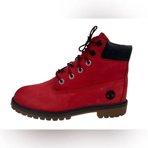 Timberland Premium Boot Primaloft 200g Leather Slip Resistant Red Us Size 6