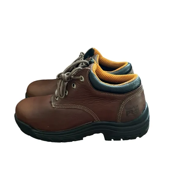 Timberland Pro In Box Titan Oxford Safety Toe Men's Brown Work Shoes Size 9M