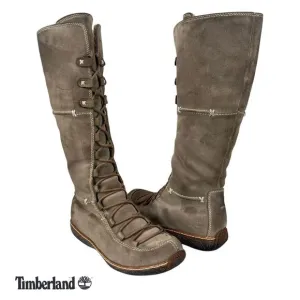 Timberland‎ Women's 8M Moorland Knee High Lace-Up Suede Waterproof Boots