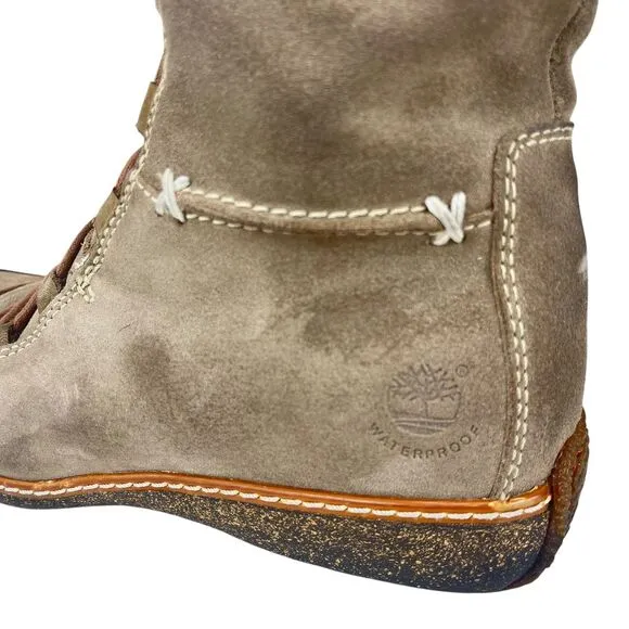 Timberland‎ Women's 8M Moorland Knee High Lace-Up Suede Waterproof Boots