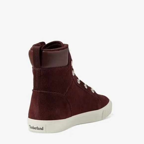 Timberland Women’s Skyla Bay 7&quot; Burgundy Suede Sneaker Boot NIB shoes