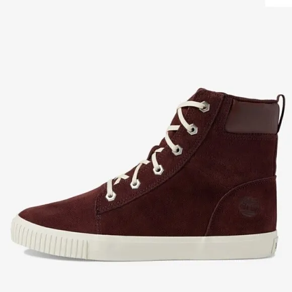 Timberland Women’s Skyla Bay 7&quot; Burgundy Suede Sneaker Boot NIB shoes