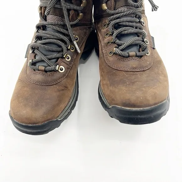 Timberland Womens White Ledge Mid Waterproof Hiking Boots Size 9 Dark Brown