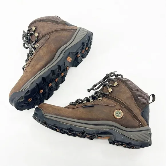 Timberland Womens White Ledge Mid Waterproof Hiking Boots Size 9 Dark Brown
