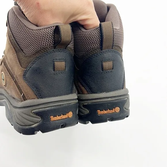 Timberland Womens White Ledge Mid Waterproof Hiking Boots Size 9 Dark Brown