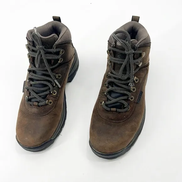 Timberland Womens White Ledge Mid Waterproof Hiking Boots Size 9 Dark Brown