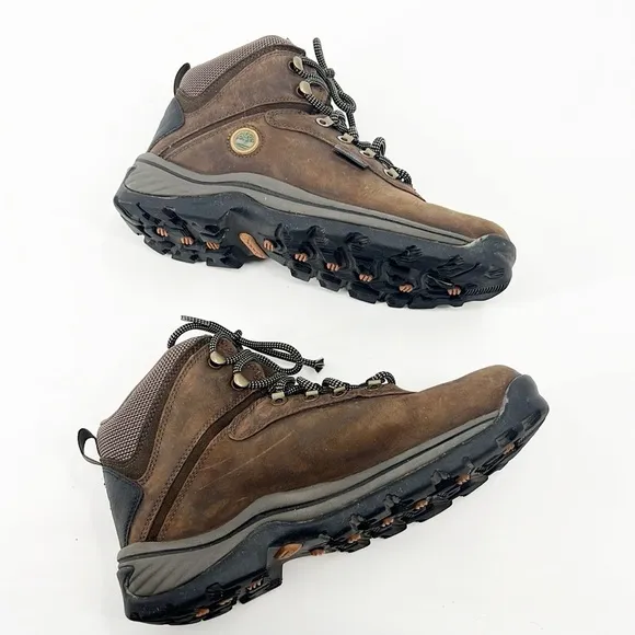 Timberland Womens White Ledge Mid Waterproof Hiking Boots Size 9 Dark Brown