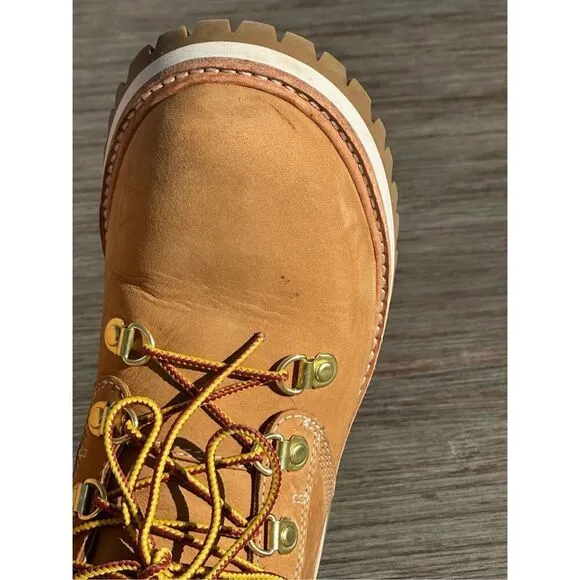 Timberland Womens LTD Heritage Vibram Lux Waterproof Wheat 6&quot; Boots Tan Size 7