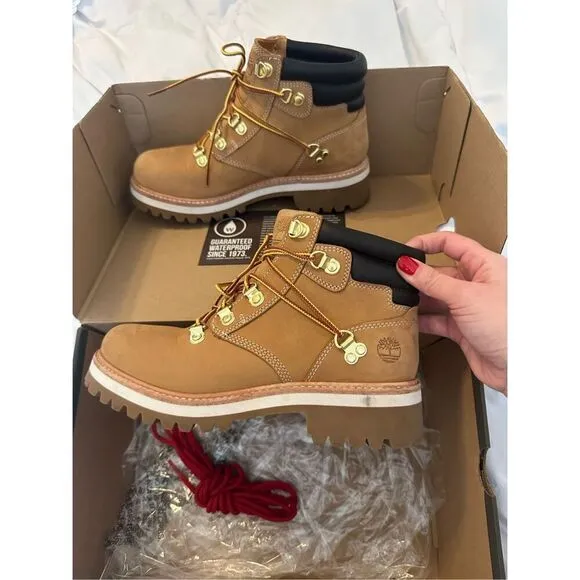 Timberland Womens LTD Heritage Vibram Lux Waterproof Wheat 6&quot; Boots Tan Size 7