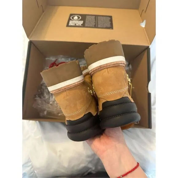 Timberland Womens LTD Heritage Vibram Lux Waterproof Wheat 6&quot; Boots Tan Size 7