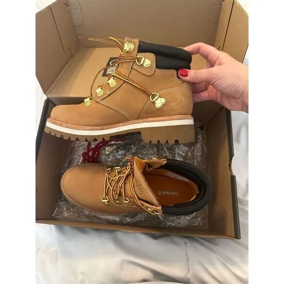 Timberland Womens LTD Heritage Vibram Lux Waterproof Wheat 6&quot; Boots Tan Size 7