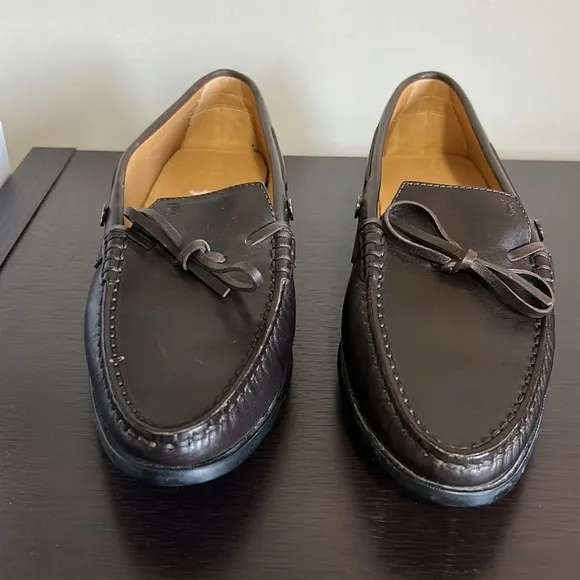 TODS CITY GOMMINO LEATHER DRIVING SHOES Mens Dark Brown Italian Sz 40 US 8